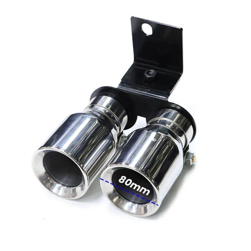 Endrohrblenden 1 PCS Auto Auspuffrohr Für F30 F31 320i 330i 328i 2017 2018 Schalldämpfer Tipps 70MM Outlet Endrohr Auspuff Düsen Auto Auspuffblende(Silver 80mm) von YSQIFBABD