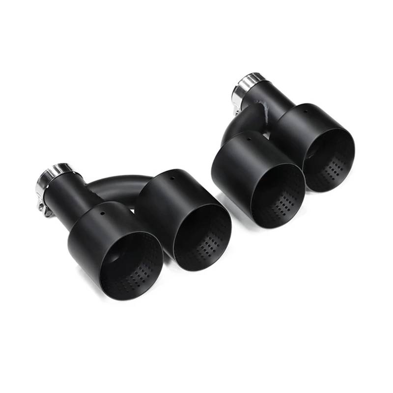 Endrohrblenden 1 Paar Auspuffendrohrspitze Für 535i 535d F10 F11 F18 Upgrade Für M5 Stoßstange Quad Endrohr Schalldämpfer Auspuffanlage Auto Auspuffblende(Black A) von YSQIFBABD
