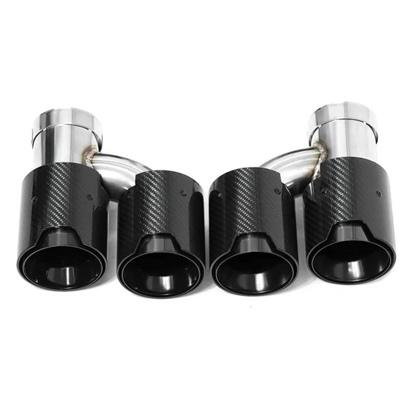 Endrohrblenden 1 Paar Auspuffendrohrspitze Für 535i 535d F10 F11 F18 Upgrade Für M5 Stoßstange Quad Endrohr Schalldämpfer Auspuffanlage Auto Auspuffblende(Carbon C) von YSQIFBABD