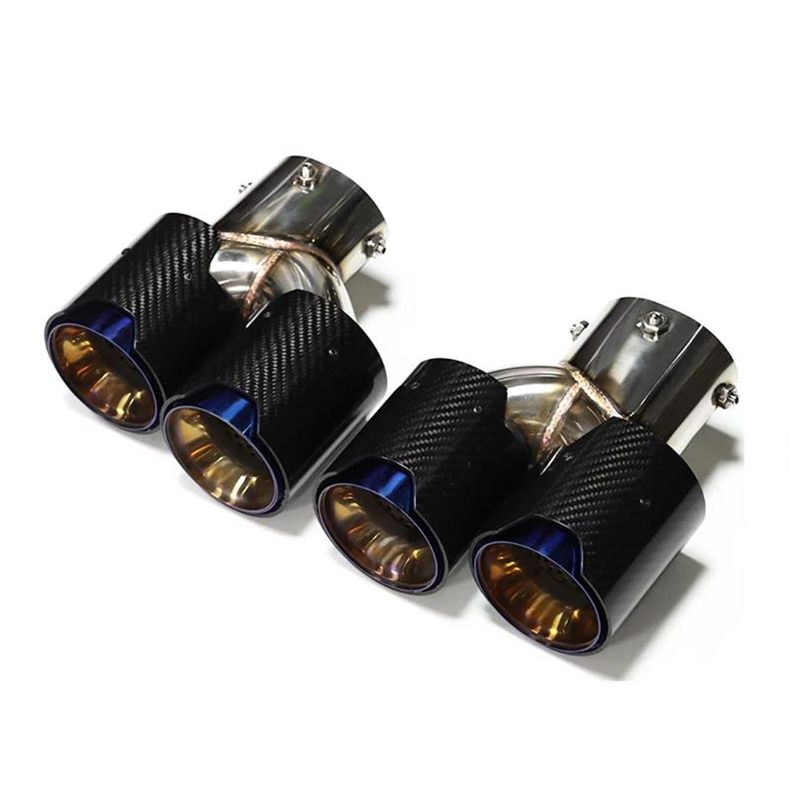 Endrohrblenden 1 Paar Quad-Auspuffendrohre Für M340i G20 G21 G23 Für M440i G42 Für M240i 2020 + Endrohrspitzen Schalldämpfer-Abgassystem Auto Auspuffblende(Carbon C) von YSQIFBABD
