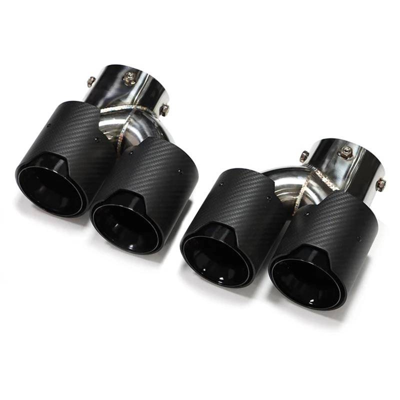 Endrohrblenden 1 Paar Quad-Auspuffendrohre Für M340i G20 G21 G23 Für M440i G42 Für M240i 2020 + Endrohrspitzen Schalldämpfer-Abgassystem Auto Auspuffblende(Carbon E) von YSQIFBABD