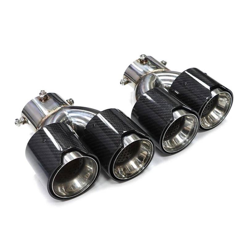Endrohrblenden 1 Paar Quad-Auspuffendrohre Für M440i Für M340i Für M240i G22 G23 G20 G21 G42 Endrohrspitzen Schalldämpfer Auspuffanlage Auto Auspuffblende(Carbon A) von YSQIFBABD