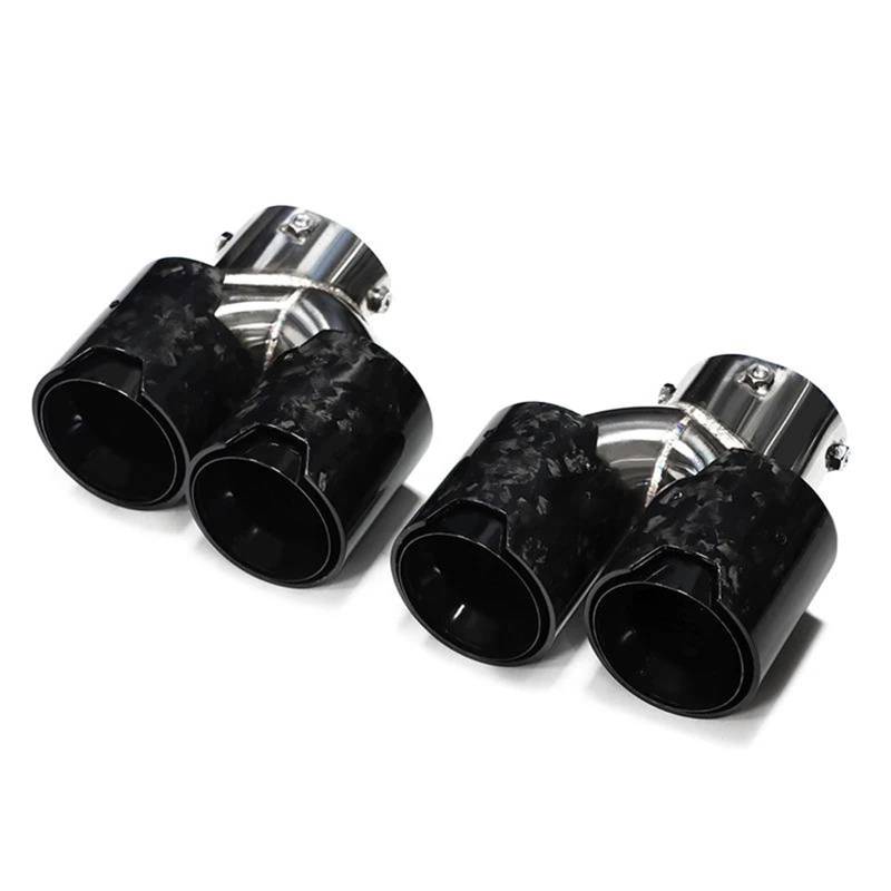 Endrohrblenden 1 Paar Quad-Auspuffendrohre Für M440i Für M340i Für M240i G22 G23 G20 G21 G42 Endrohrspitzen Schalldämpfer Auspuffanlage Auto Auspuffblende(Carbon F) von YSQIFBABD