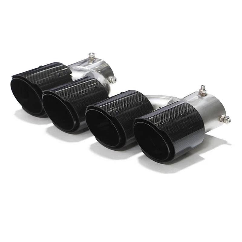 Endrohrblenden 1 Paar Quad-Auspuffendrohre Für M440i Für M340i Für M240i G22 G23 G20 G21 G42 Endrohrspitzen Schalldämpfer Auspuffanlage Auto Auspuffblende(Carbon K) von YSQIFBABD