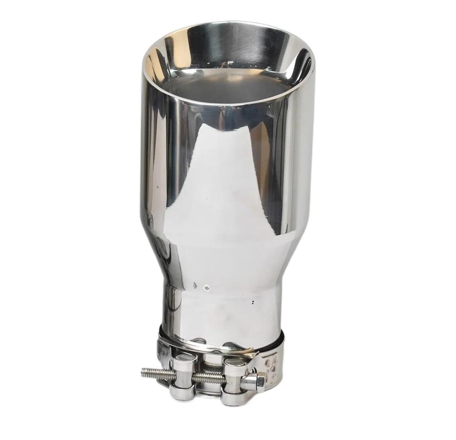 Endrohrblenden 1 Stück Auto Modifizierte Flache Kante Edelstahl Auspuffrohr Single Layer Shinny Schalldämpfer Spitze Auto Auspuffblende(51-76mm) von YSQIFBABD