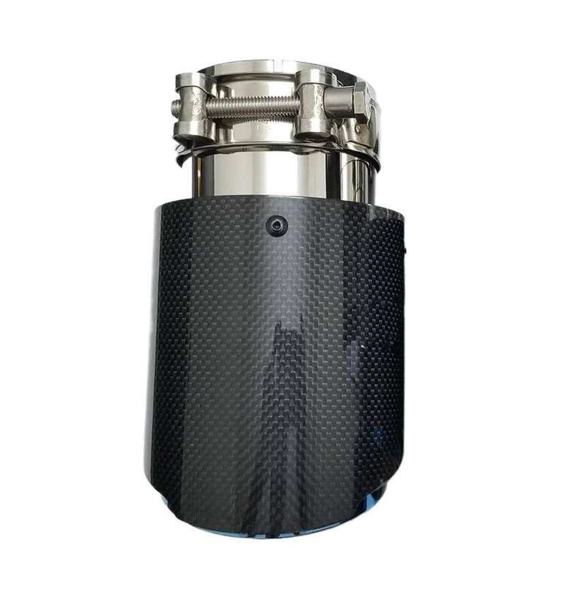 Endrohrblenden 1 Stück Blaues Auspuffrohr Glänzend Auto Modifizierte Düsen Tails Schalldämpfer Tipps Für 520i 523i 525i 528i F30 316i 318i Auto Auspuffblende(60MM IN 101MM OUT) von YSQIFBABD