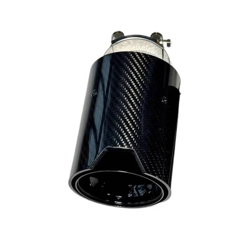 Endrohrblenden 1 Stück Glänzend Schwarze Carbon-Auspuffspitzen Für M2 Für M3 Für M4 Für M5 F87 F80 F82 F83 F90 Endrohr Schalldämpferdüsen Auto Auspuffblende(ID 70MM-OD 80MM) von YSQIFBABD