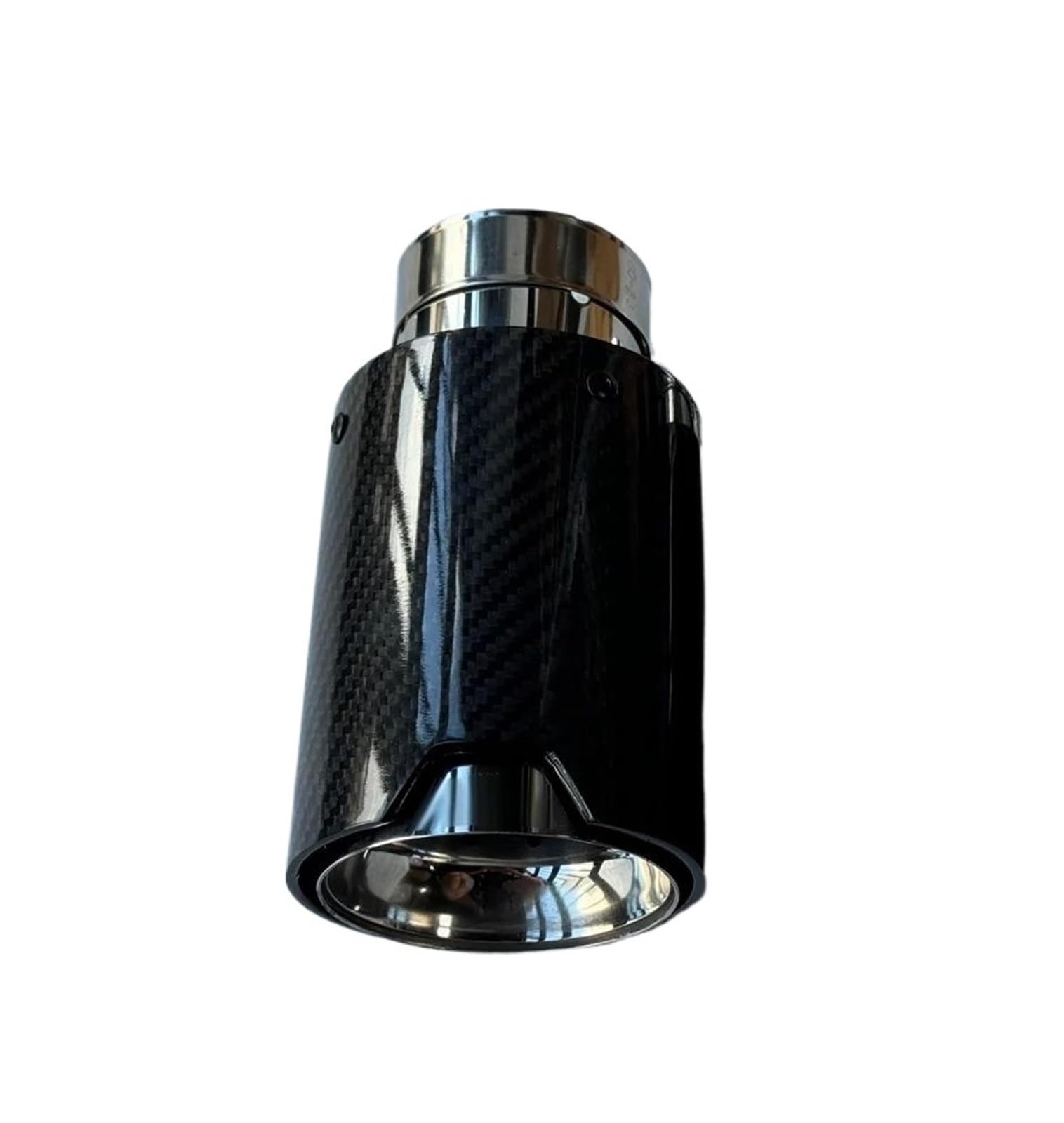 Endrohrblenden 1 Stück Glänzende Silberne Carbon-Auspuffspitzen Für F87 F80 F82 F83 F90 Für M2 Für M3 Für M4 Für M5 Endrohr-Schalldämpferdüsen Auto Auspuffblende(ID 83MM-OD 105MM) von YSQIFBABD