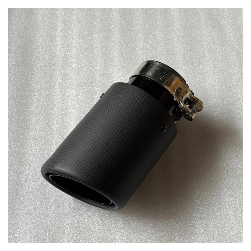 Endrohrblenden 1 Stück Remus Einzelauto-Modifikations-Auspuffspitzen Schwarzes Rohr Matt Echtkohlefaser-Schalldämpfer-Endrohr Für AK Universal Auto Auspuffblende(ID 83MM-OD 101MM) von YSQIFBABD