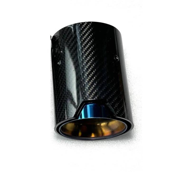 Endrohrblenden 1 Stücke Auto Modifikation Glänzend Für E46 E90 E60 F80 F82 F83 F90 Für M2 Für M3 Für M4 Für M5 Carbon Auspuffdüsen Schalldämpfer Tipps Auto Auspuffblende(ID 80MM-OD 93MM) von YSQIFBABD