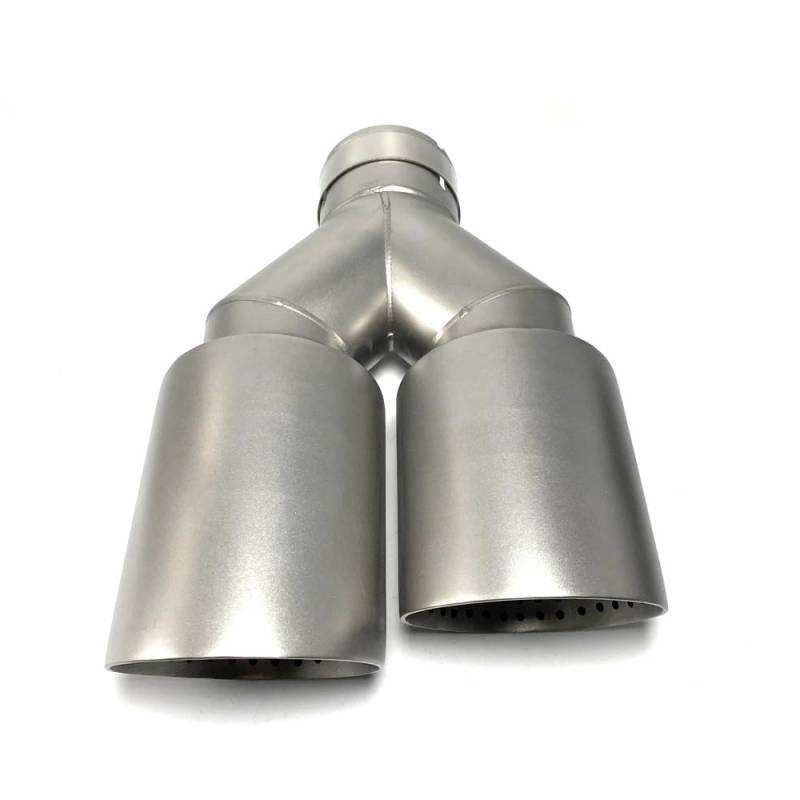 Endrohrblenden 1 Stücke Für VW Für GTI Für MK7 Für Golf 7 Doppel Auto Schalldämpfer Spitze Auspuffrohr System Rohr Universal Auspuff Spitze 60MM 63mm Düse Auto Auspuffblende(76mm-101mm Right) von YSQIFBABD