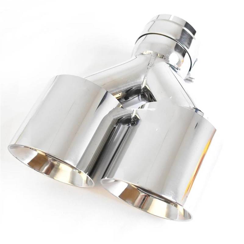 Endrohrblenden 1PC Universal Auto Zubehör Edelstahl Lockige Flansch Schalldämpfer Matt Schwarz Spitze Ende Rohr Auto Auspuffblende(ID 63 OD 76 MM) von YSQIFBABD
