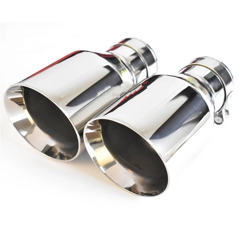 Endrohrblenden 1Pc Auto Auspuff Endrohr Helle Edelstahl Gerade Schweißen Abgeschrägte Kante Shinny Schalldämpfer Spitze Auto Auspuffblende(51-101mm) von YSQIFBABD