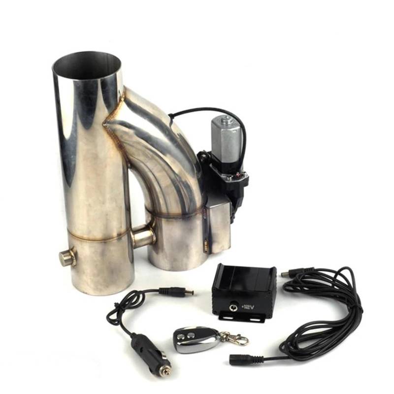 Endrohrblenden 2,0 Zoll 2,5 Zoll 3 Zoll Edelstahl Doppelventil Rohr Schalldämpfer Cut Out Bypass Auspuff Trim Down Tube Fernbedienung YTR Auto Auspuffblende(3 inch(76mm) von YSQIFBABD