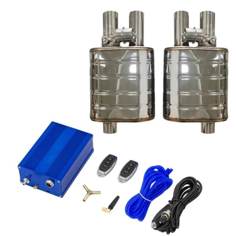 Endrohrblenden 2/2,36/2,5/2,75/3 Zoll Auto Schalldämpfer Auspuff Sounds Ventil System Universal Elektrische Wasserdichte Fernbedienung Auto Auspuffblende(63MM With Pump) von YSQIFBABD