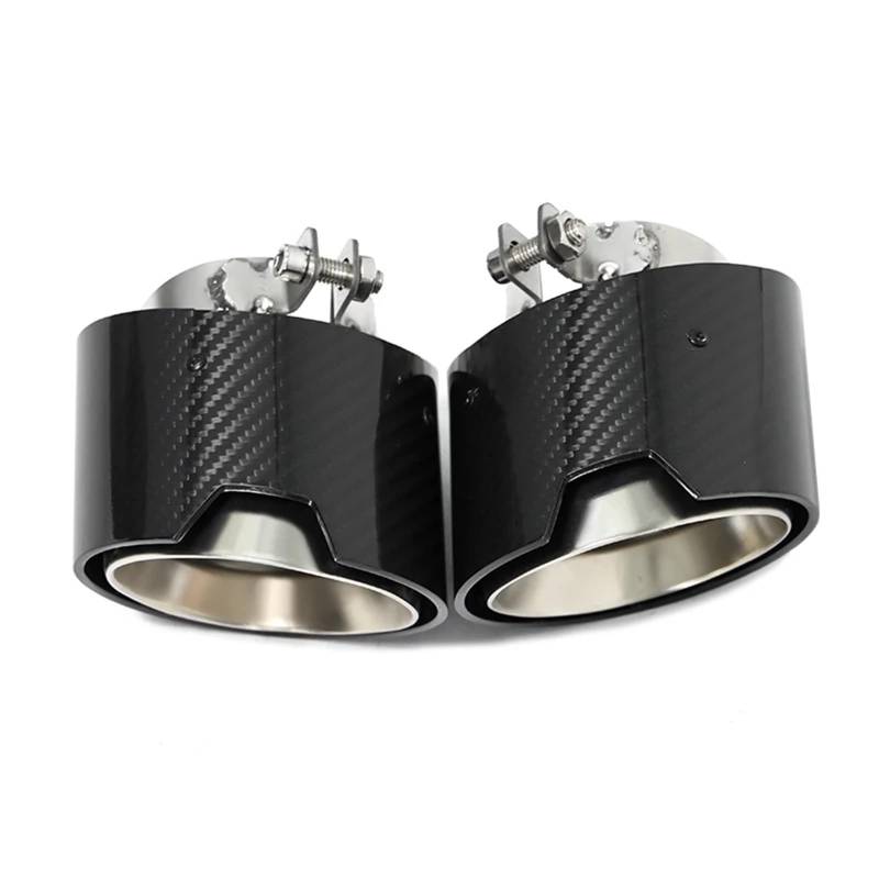 Endrohrblenden 2 Stücke Auspuff Für G22 G23 G26 420i 430i Schalldämpfer Spitze Direkt Stecker Endrohr Abgasanlage Auto Auspuffblende(Carbon B) von YSQIFBABD