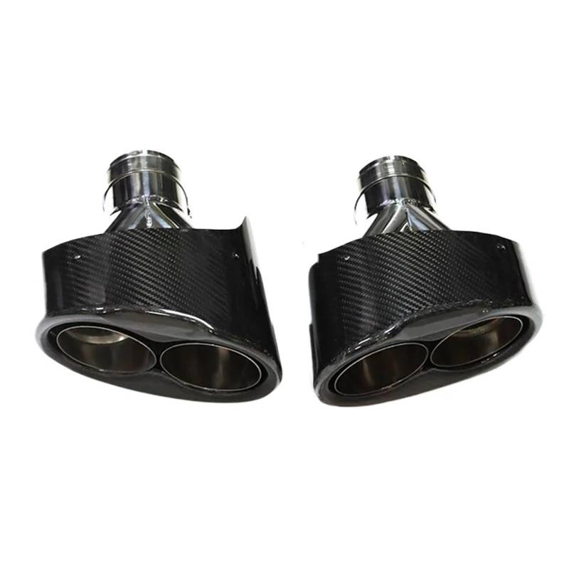 Endrohrblenden 2 Stücke Auspuffblende Carbon Fiber Auto Auspuffrohr Für RS3 RS4 RS5 RS6 RS7 A6 A7 A5 A4 A3 Endrohr Schalldämpfer Spitze Düse Auto Auspuffblende(Style B) von YSQIFBABD
