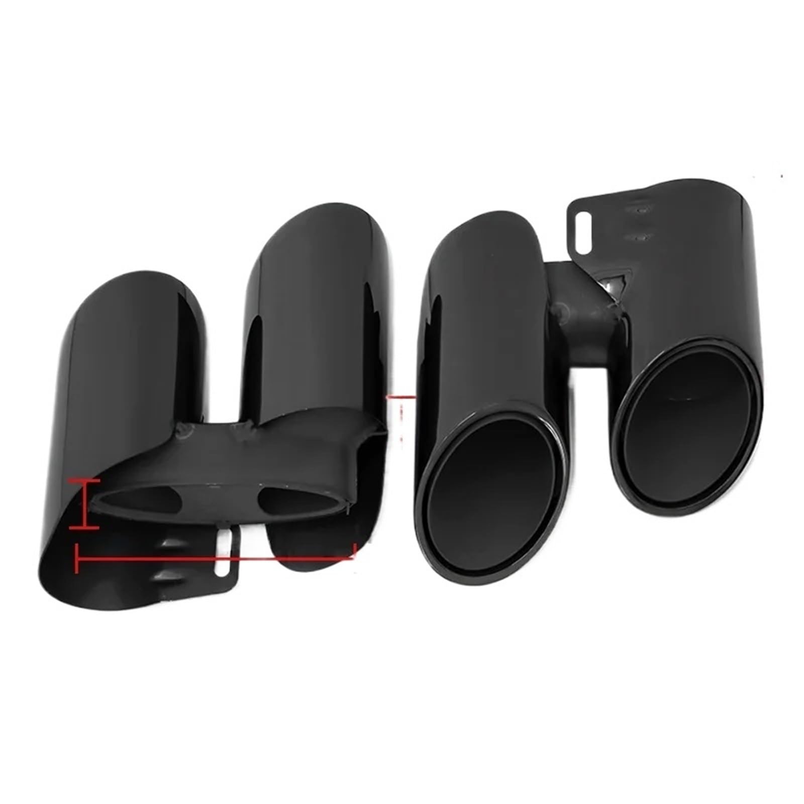 Endrohrblenden 2 Stücke Quad Auto Auspuff Tipp Für Panamera Für 971 972 2017 + Schalldämpfer Spitze Endrohr Düse Abgasanlage Tipps Auto Auspuffblende(Black B) von YSQIFBABD