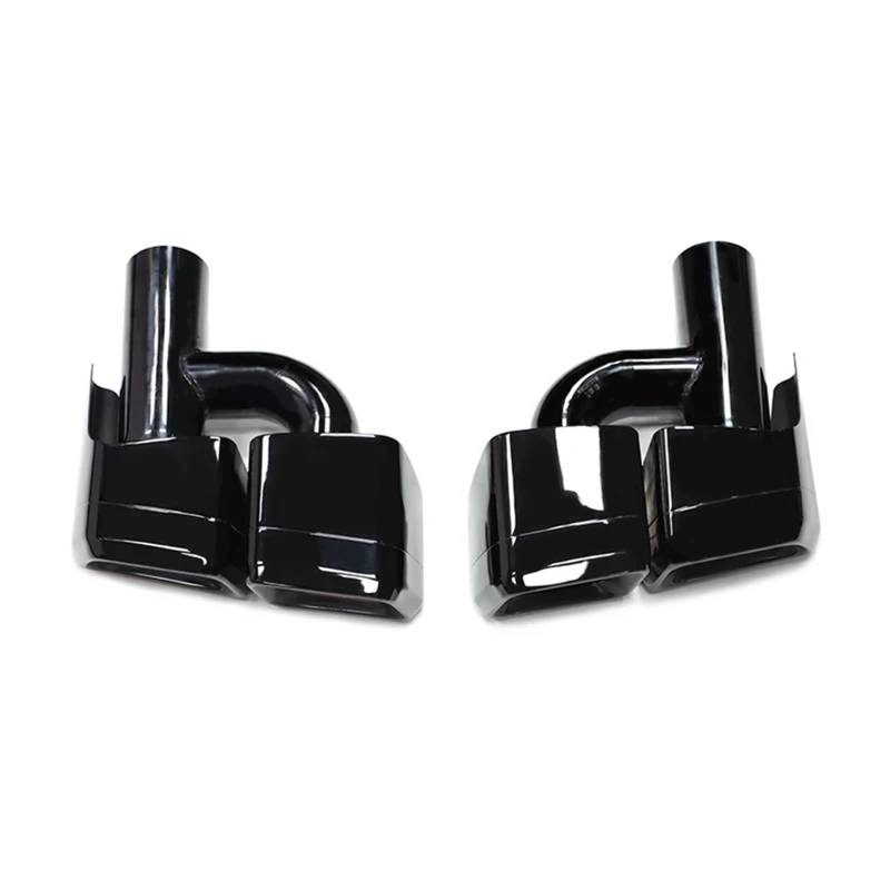 Endrohrblenden 2 Stücke Quad Auto Auspuffblende Für Mercedes Für Benz Für W212 E63 CLS W204 Auspuff System Düse Schalldämpfer Spitze Auto Auspuffblende(H Black) von YSQIFBABD