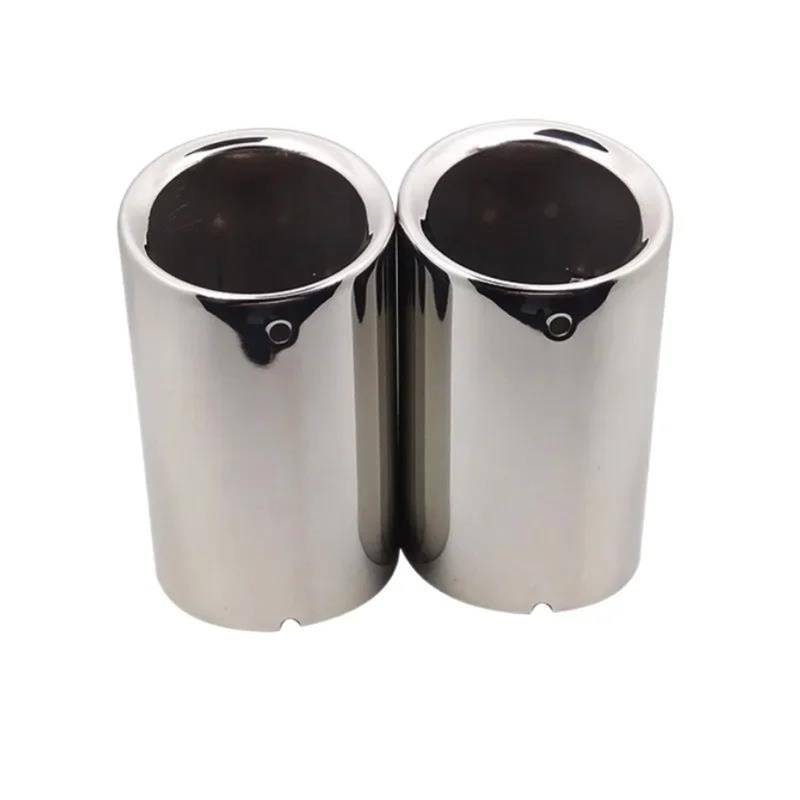 Endrohrblenden 2Pc Für Ford Für Kuga Auspuff Spitze Schalldämpfer Änderung Teile Auspuffrohr Hinten Schalldämpfer Düse Auto Auspuffblende(Silber) von YSQIFBABD