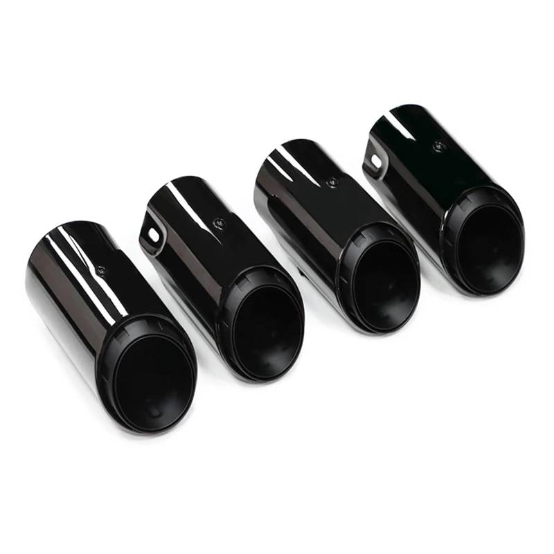 Endrohrblenden 4 Stücke Auto Auspuff Tipp Für Macan 3,0 T 2019 2020 2021 + Ersatz Schalldämpfer Spitze Auspuff System Düse Auto Auspuffblende(Black B) von YSQIFBABD
