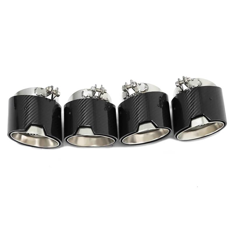 Endrohrblenden 4 Stücke Auto Auspuffblende Für X3M X4M F97 F98 Carbon Faser Auspuffrohr Direkt Stecker Schalldämpfer Spitze Düse Endrohr Auto Auspuffblende(Matte) von YSQIFBABD