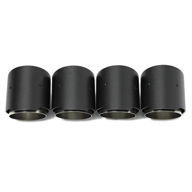 Endrohrblenden 4 Stücke Auto Auspuffblende Für X3M X4M F97 F98 Schalldämpfer Spitze Carbon Faser Auspuffrohr Direkt Stecker Düse Endrohr Auto Auspuffblende(Carbon D) von YSQIFBABD