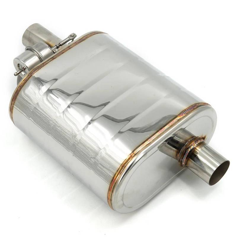 Endrohrblenden 51mm 63mm 76mm Auspuffschalldämpfer Mit Ablassventil Edelstahl Elektrische Auspuff Ausschnitt Fernbedienung Set Universal Auto Auspuffblende(51MM Right Muffler) von YSQIFBABD