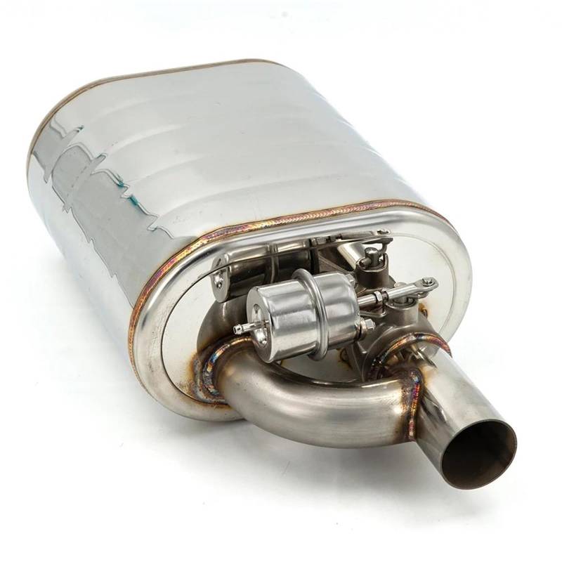 Endrohrblenden 51mm 63mm 76mm Auspuffschalldämpfer Mit Ablassventil Edelstahl Elektrische Auspuff Ausschnitt Fernbedienung Set Universal Auto Auspuffblende(76MM muffler Left) von YSQIFBABD