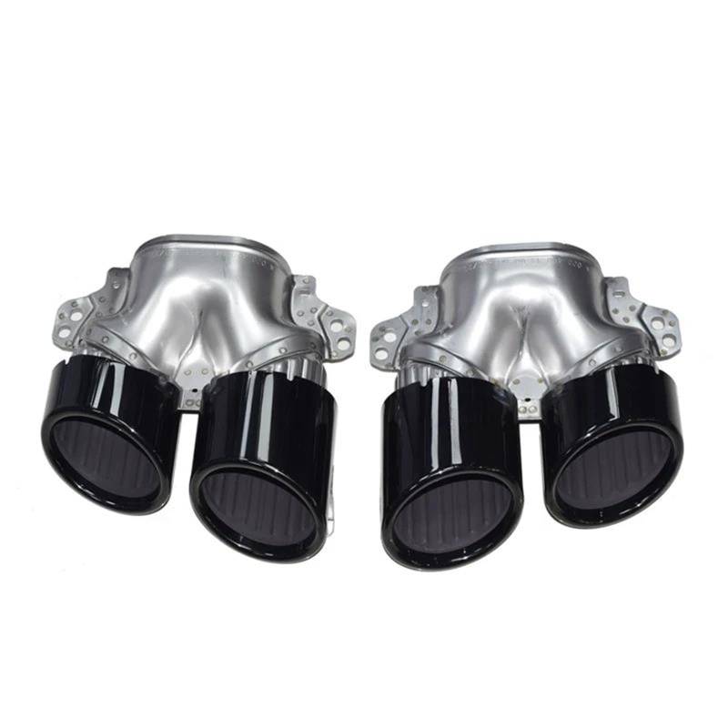 Endrohrblenden Auspuffblende Für Mercedes Für Benz Für W177 A35 C118 CLA35 X247 GLB35 A45S 2020+ Heckstoßstange Schalldämpfer Auspuffblenden Rohrdüse Auto Auspuffblende(Black Exhaust) von YSQIFBABD