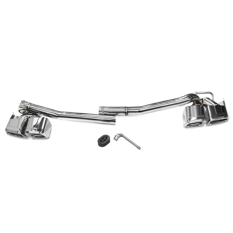 Endrohrblenden Auspuffblende Für Mercedes Für Benz Für W204 C-Klasse C180 C200 C260 Upgrade C63 Quad-Auspuffanlage Schalldämpfer Endrohr Auto Auspuffblende(Silber) von YSQIFBABD