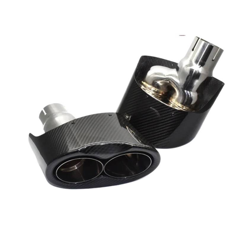 Endrohrblenden Auspuffblende Für RS3 RS4 RS5 RS6 RS7 A3 A4 A5 A6 A7 S3 S4 S5 S6 Doppel-/Einzel-Innenschalldämpferblende Auspuffanlage Auto Auspuffblende(Style A Silver) von YSQIFBABD
