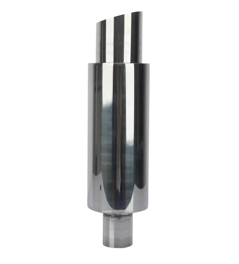 Endrohrblenden Auspuffendrohr Fürs Auto Abgasrohr Auspuffanlagen Schalldämpfer Turbo-Sound-Boost Universelle Schalldämpferspitzen Aus Edelstahl 201 51 Mm Auto Auspuffblende(Silber) von YSQIFBABD