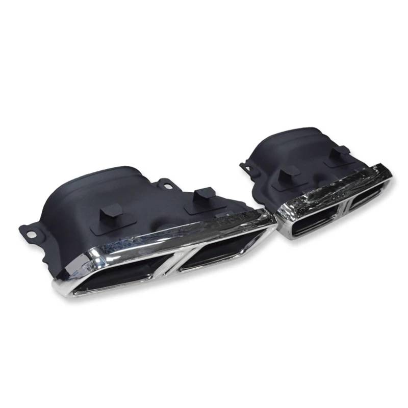 Endrohrblenden Auto-Auspuff-Schalldämpfer-Tipps Für Benz Für C63 W205 C200 C300 C180 C260 2015-2018 Quad-Endrohrdüse Auto Auspuffblende(Silver B) von YSQIFBABD
