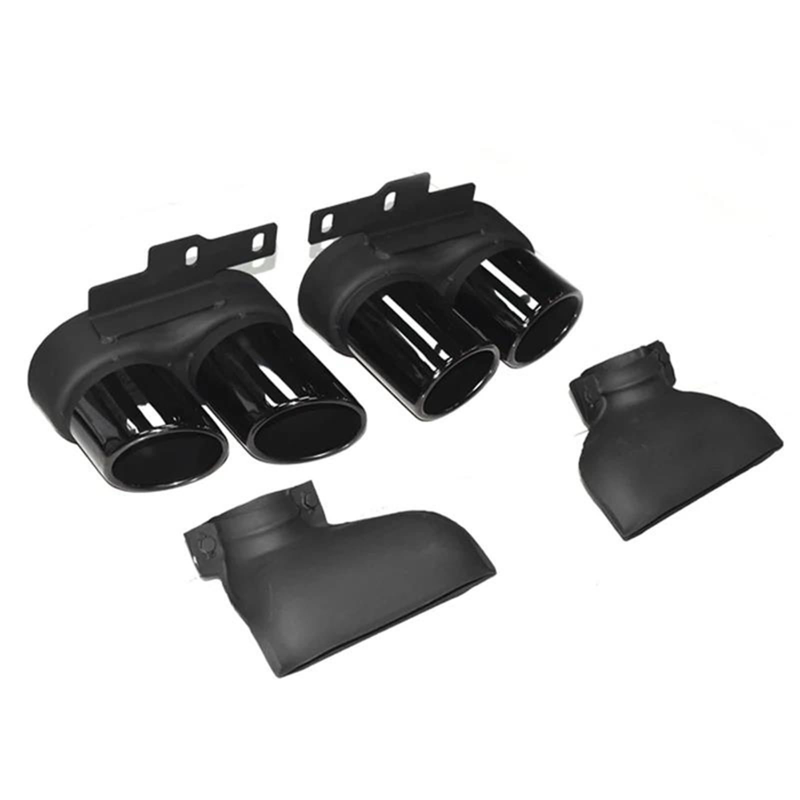 Endrohrblenden Auto-Auspuffendrohr Für A6 A7 C8 Schalldämpfer-Upgrade Für S6 S7 2019–2024 Quad-Exit-Auspuffdüse Aus Edelstahl Auto Auspuffblende(To cut Black) von YSQIFBABD