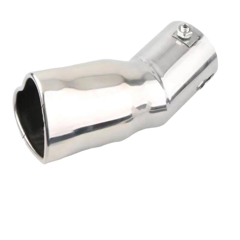 Endrohrblenden Auto-Auspuffrohr-Design Endrohr Schalldämpferspitze Buntes Hinteres Herzform-Halsrohr Auto-Auspuff Autozubehör Auto Auspuffblende(Silver W heart) von YSQIFBABD