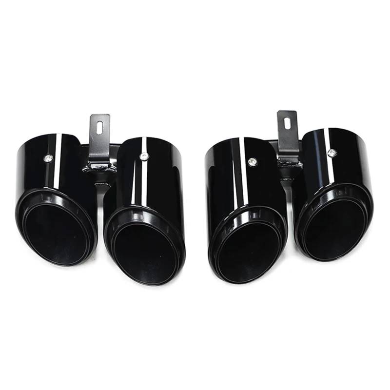 Endrohrblenden Auto-Auspuffspitze Upgrade-Sport Quad-Endrohr Schalldämpfer Auspuffanlage Für Paramera Für 971 2017–2024 Auto Auspuffblende(Triple Layer Black) von YSQIFBABD