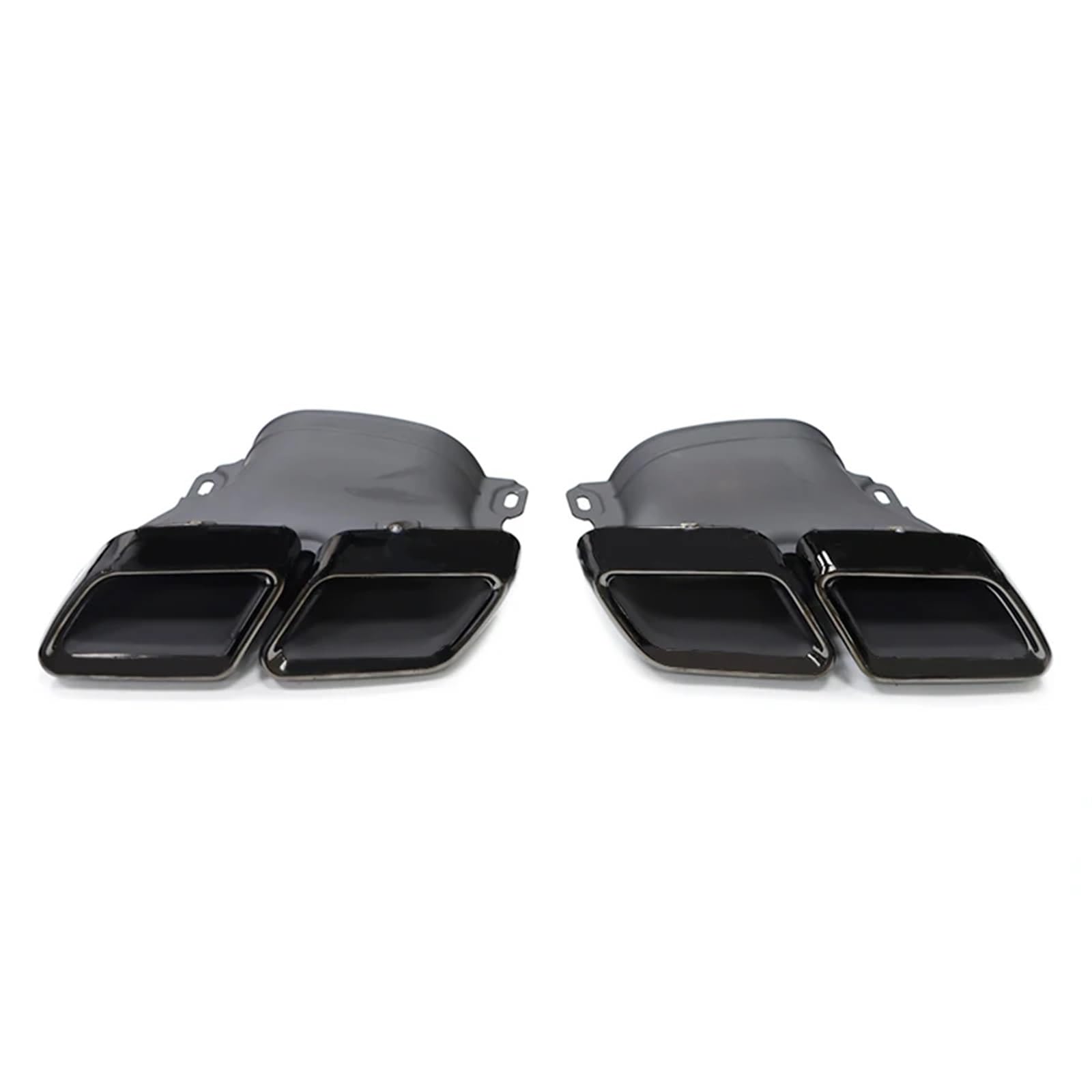 Endrohrblenden Auto Quad Auspuffblende Edelstahl Für Mercedes Für Benz Für C63 W205 C200 C300 C180 C260 2015+ Schalldämpfer Spitzen Endrohrdüse Auto Auspuffblende(Schwarz) von YSQIFBABD