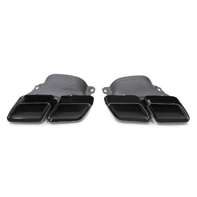 Endrohrblenden Auto Quad Auspuffblende Edelstahl Für Mercedes Für Benz Für C63 W205 C200 C300 C180 C260 2015+ Schalldämpfer Spitzen Endrohrdüse Auto Auspuffblende(Schwarz) von YSQIFBABD