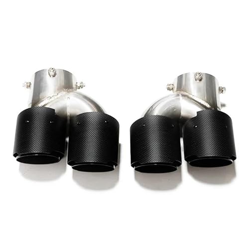 Endrohrblenden Auto-Quad-Auspuffspitze Für G22 G23 G26 Für M440i 2021 2022+ Doppelauspuffrohr Schalldämpferspitze Auspuffanlage Düse Endrohr Auto Auspuffblende(Carbon F) von YSQIFBABD