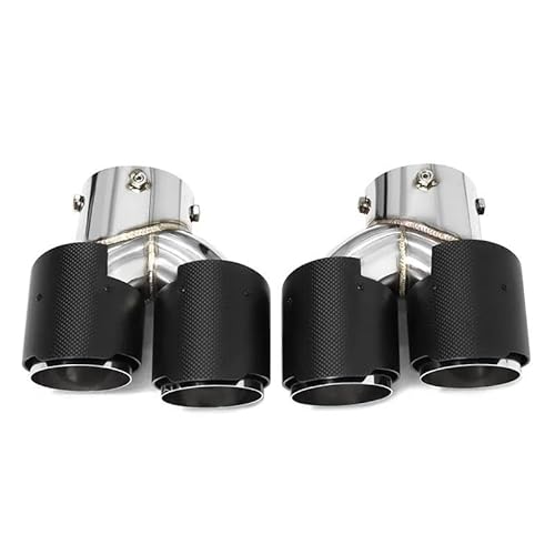 Endrohrblenden Auto-Quad-Auspuffspitze Für G22 G23 G26 Für M440i 2021 2022+ Doppelauspuffrohr Schalldämpferspitze Auspuffanlage Düse Endrohr Auto Auspuffblende(Carbon H) von YSQIFBABD