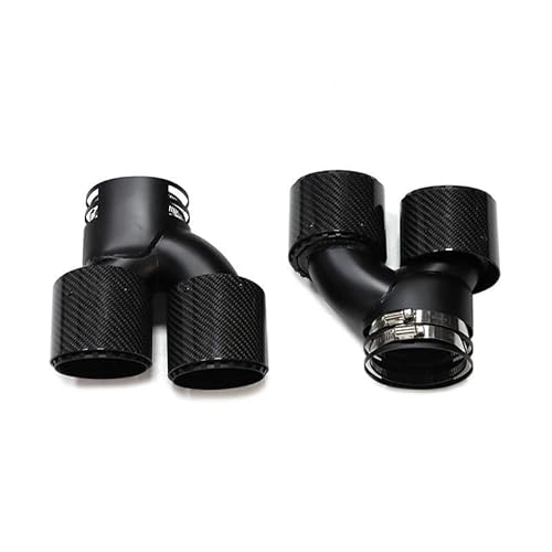 Endrohrblenden Auto-Quad-Auspuffspitze Für G22 G23 G26 Für M440i 2021 2022+ Doppelauspuffrohr Schalldämpferspitze Auspuffanlage Düse Endrohr Auto Auspuffblende(Carbon P) von YSQIFBABD