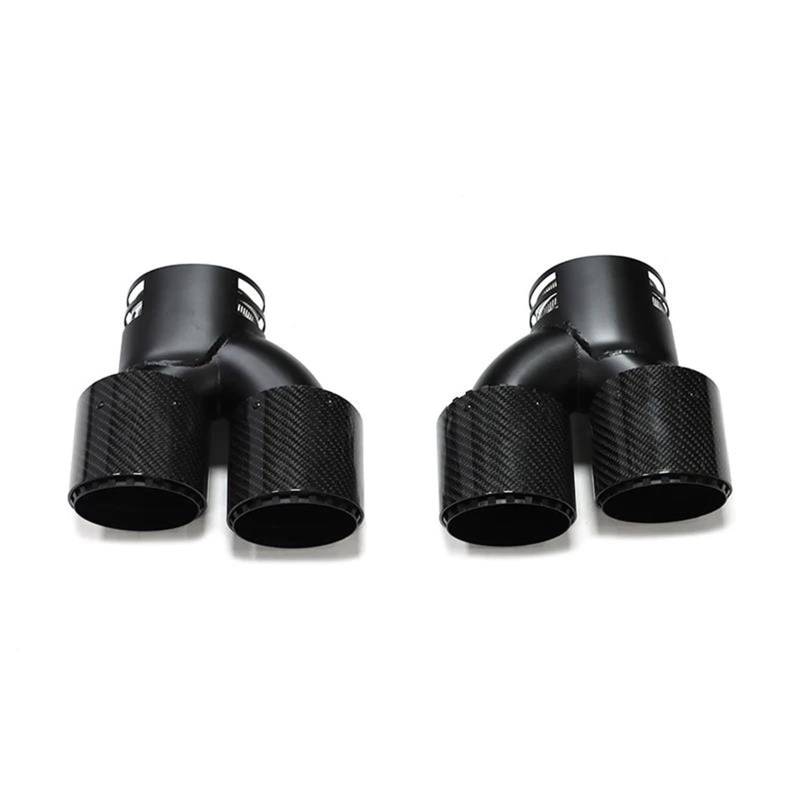 Endrohrblenden Auto-Quad-Auspuffspitze Für G42 Für M240i 2020 2021 2022 2023 Klemmersatz Dual-Schalldämpferspitze Endrohrdüse Auto Auspuffblende(C F F) von YSQIFBABD