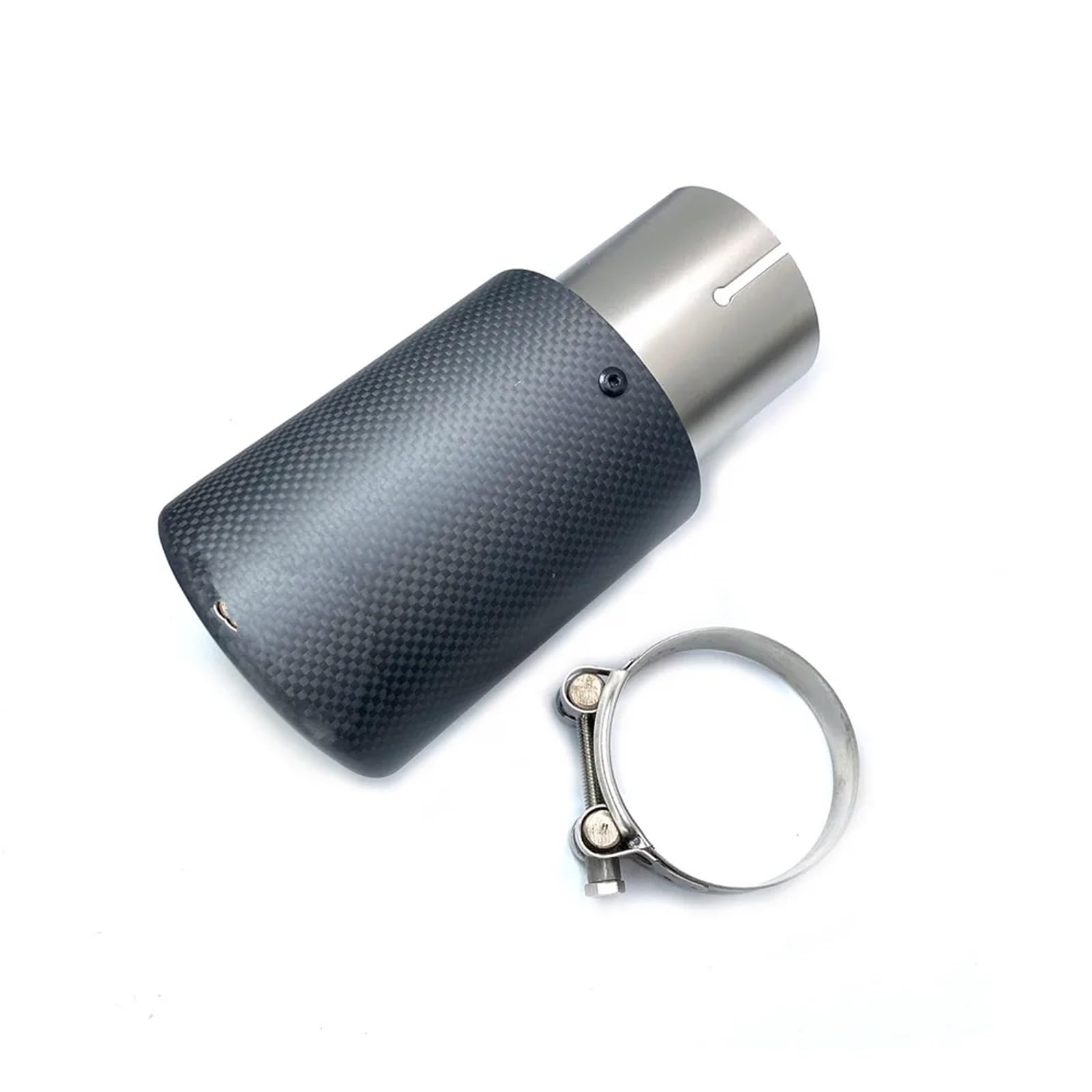 Endrohrblenden Auto Universal Modiflcation Edelstahl Sandstrahlen Auspuffrohr Carbon Matt Schwarz Abdeckung Schalldämpfer Spitze Für Benz Auto Auspuffblende(ID 73mm-OD 89mm) von YSQIFBABD