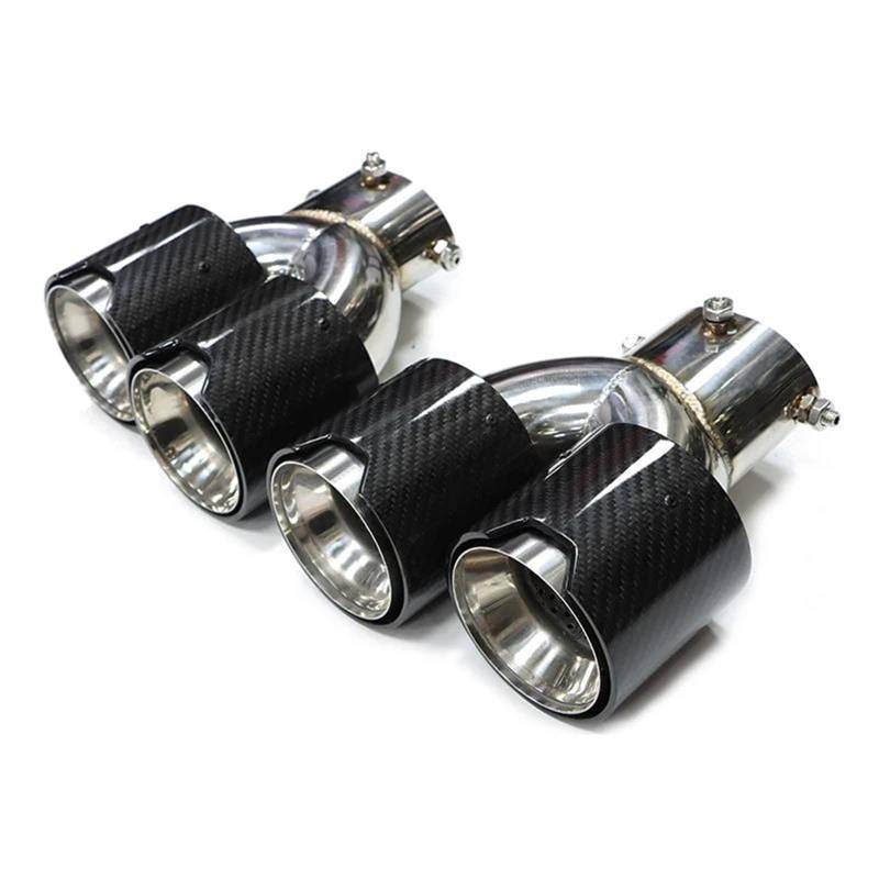 Endrohrblenden Carbon Fiber Auspuff Tipp Für 2019 2020 2021 2022 + Für G20 G21 Für M340i Quad Auspuff Tipp Auspuff Düse Endrohr Schalldämpfer Spitze Auto Auspuffblende(Carbon A) von YSQIFBABD