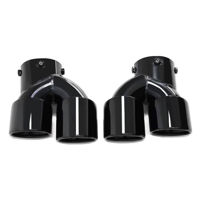 Endrohrblenden Carbon Fiber Auspuff Tipp Für 2019 2020 2021 2022 + Für G20 G21 Für M340i Quad Auspuff Tipp Auspuff Düse Endrohr Schalldämpfer Spitze Auto Auspuffblende(Schwarz) von YSQIFBABD