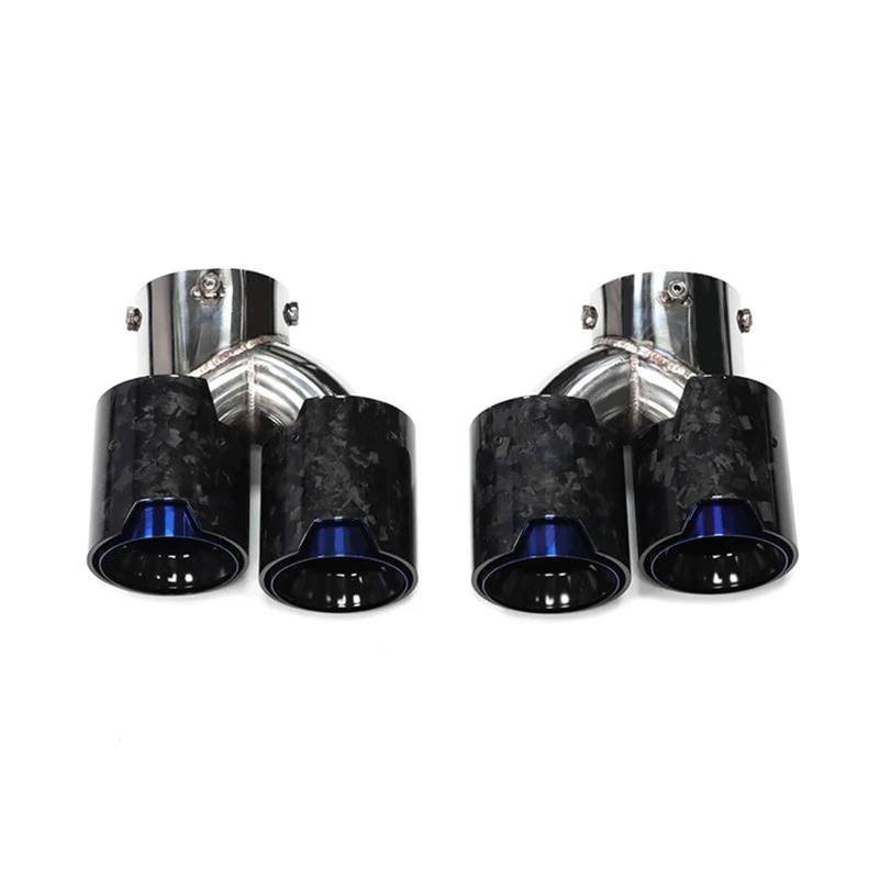 Endrohrblenden Carbon Fiber Auspuff Tipp Für G20 G21 Für M340i 2019 2020 2021 2022 3 Serie Dual Xhaust Auspuff System Düse Auto Auspuffblende(Carbon look O) von YSQIFBABD