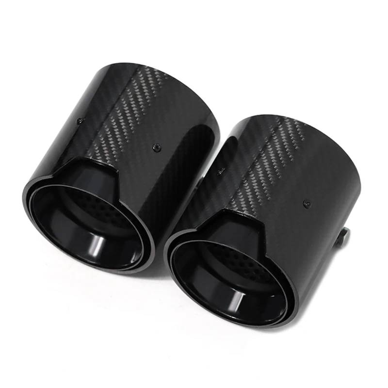 Endrohrblenden Direktstecker-Auspuffblende Für 3er-Reihe G20 G21 330i Polierte Carbonfaser-Auspuffblenden Düsen-Endrohr Auto Auspuffblende(Schwarz) von YSQIFBABD