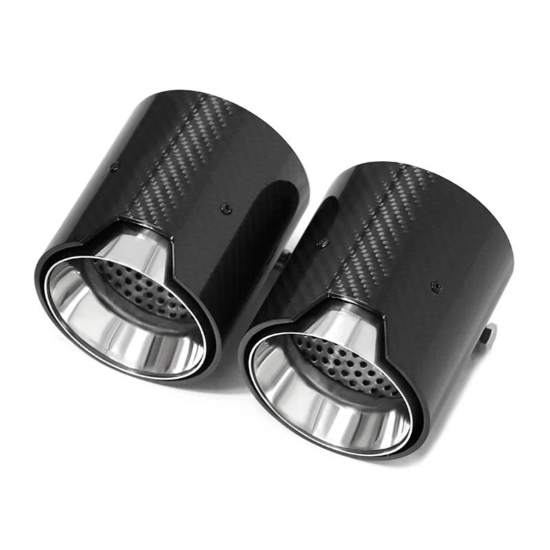 Endrohrblenden Direktstecker-Auspuffblende Für 3er-Reihe G20 G21 330i Polierte Carbonfaser-Auspuffblenden Düsen-Endrohr Auto Auspuffblende(Silber) von YSQIFBABD