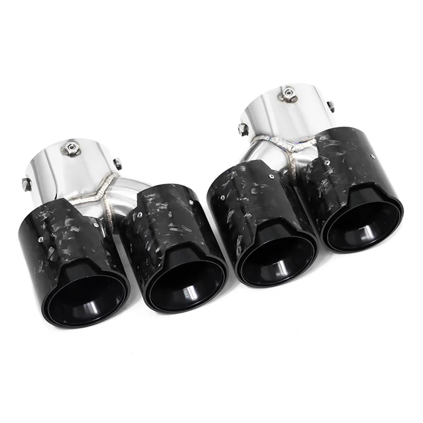 Endrohrblenden Dual Quad Carbon Fiber Schalldämpfer Auspuff System Düse Endrohr für G20 G21 Für M340i G42 440i G22 Für M240i Auto Auspuffblende(Carbon J) von YSQIFBABD